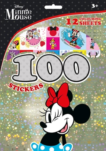 Levně Minnie - 100 samolepek s omalovánkovými listy