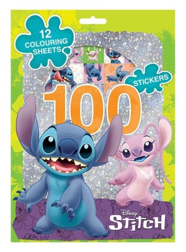 Levně Lilo Stitch - 100 samolepek s omalovánkovými listy