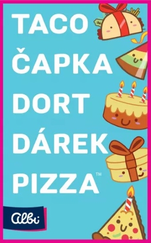 Levně Taco, čapka, dort, dárek, pizza