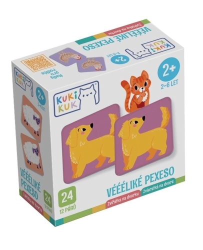 Levně Véééliké pexeso - Zvířátka na dvorku