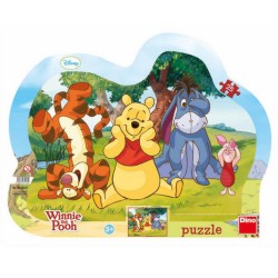 Levně Puzzle Schovávaná s medvídkem Pú (deskové) - 25 dílků