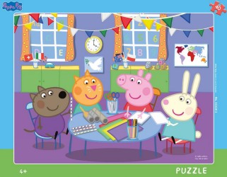 Levně Puzzle Peppa Pig: Ve školce (deskové) - 40 dílků