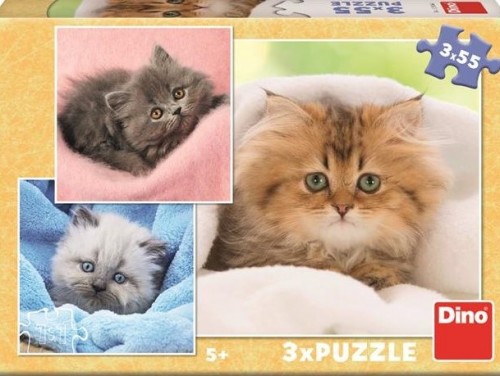 Levně Roztomilá koťátka - Puzzle 3x55