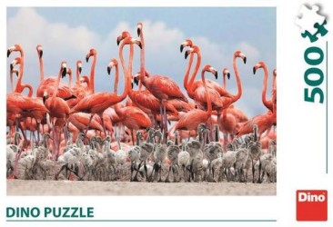 Levně Hejno plameňáků - Puzzle (500 dílků)