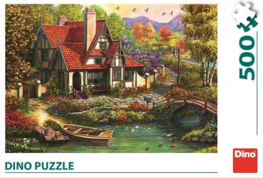 Levně Chata u jezera - Puzzle (500 dílků)