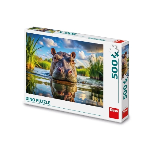 Levně Puzzle Roztomilý hroch 500 dílků