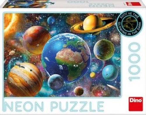 Levně Planety neon - Puzzle (1000 dílků)