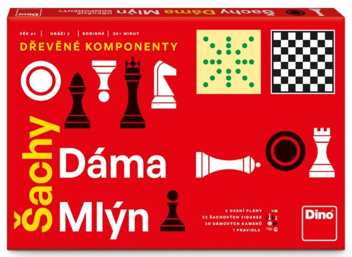 Levně Šachy, dáma, mlýn