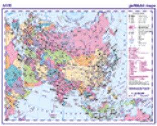 Asie - politická mapa 1:35 000 000