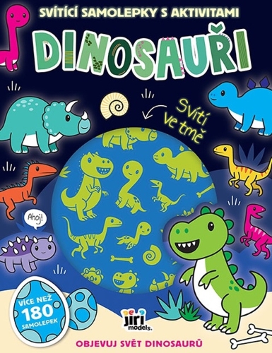 Levně Svítící samolepky s aktivitami - Dinosauři
