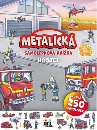 Levně Metalická samolepková knížka Hasiči