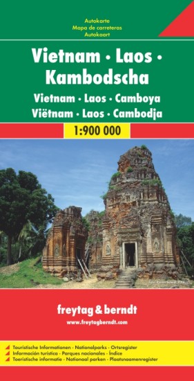 Vietnam, Laos, Kambodža 1:900 000