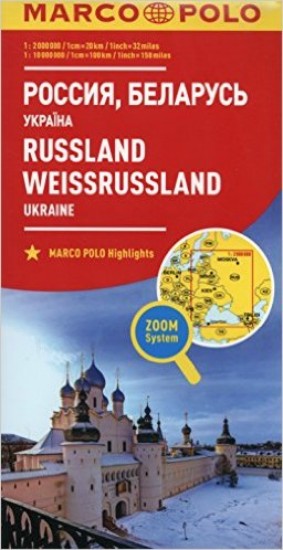 Rusko, Bělorusko, Ukrajina 1:2 000 000