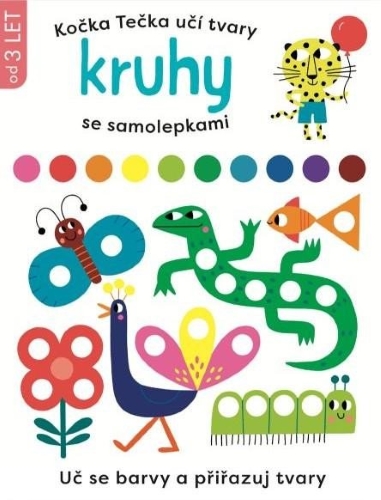Levně Kočka Tečka učí tvary - Kruhy se samolepkami