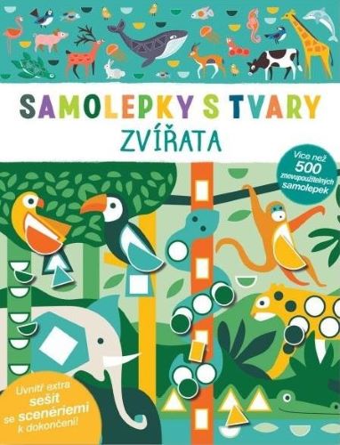 Levně Zvířata - Samolepky s tvary