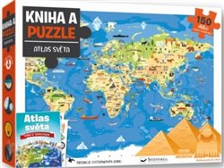 Levně Kniha a puzzle - Atlas světa