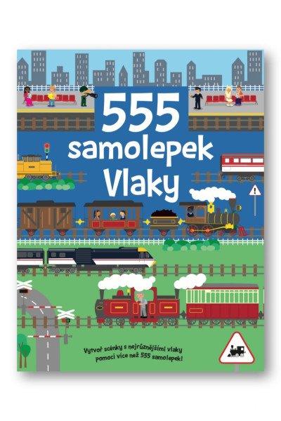 Levně 555 samolepek Vlaky