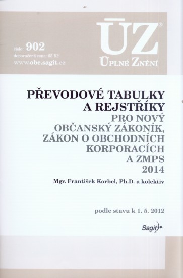 Levně ÚZ 902 Převodové tabulky a rejstříky