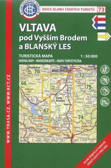 KČT 73 Vltava pod Vyšším Brodem a Blanský les 1:50 000