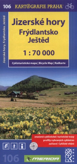 Jizerské hory, Frýdlantsko, Ještěd 1:70 000