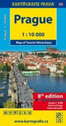 Prague - Map of Tourist Attractions 1:10 tis. 