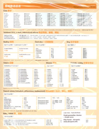 Česká gramatika v kostce - čínská verze | BOŘILOVÁ, Pavla, HOLÁ, Lída