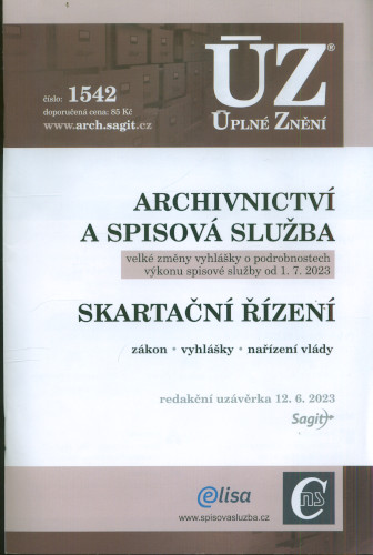 Levně ÚZ 1542 Archivnictví