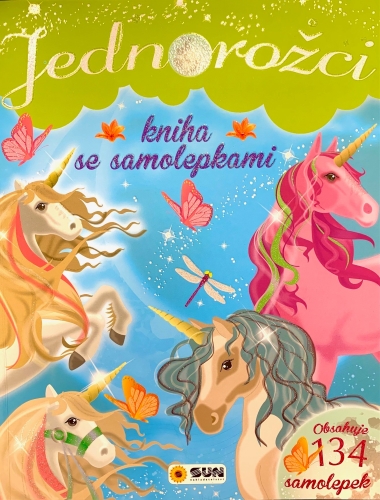 Levně Jednorožci - Zelená Kniha se 134 samolepkami