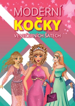 Moderní kočky ve večerních šatech/Omalovánky